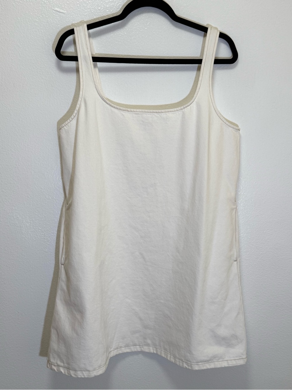 Cotton On - Off-White Sleeveless Slip On Charlie Denim Mini Dress - size 8 NWT